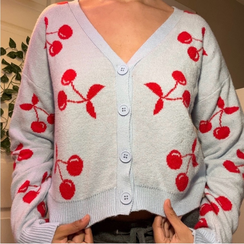 Art Class Cherry Cardigan XL - Picture 5 of 5